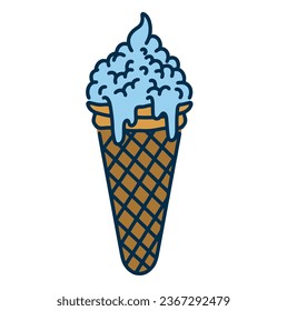 Illustration vector graphic of ICE CLOUD for apparel design merchandise, such as logos on product packaging
