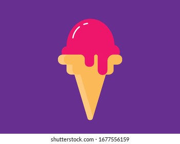 Illustration vector graphic of ice cream cone.