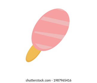 illustration vector graphic of ice cream strawberry. Good for picture of your ice cream menu list.
