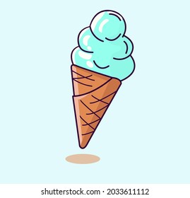 illustration vector graphic of ice cream.