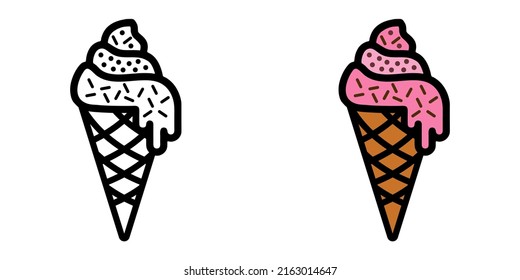 Illustration Vector Graphic of ice cream sweet, food summer icon