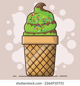 illustration vector graphic of ice cream, perfect for food animation , illustration, carton, food icon, art, logo, food design, restaurant, etc.