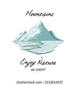 illustration vector graphic of ice mountains,enjoy nature,suitable for background,banner,poster,etc.