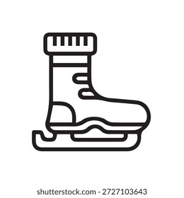 Gráfico vetorial de ilustração do ícone de linha de patins de gelo