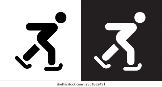 Illustration vector graphic of ice skating icon, sport
