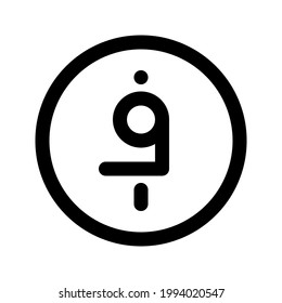Illustration vector graphic icon of Afghanistan Afghani currency. Line style icon. Vector illustration isolated on white background. Perfect for website or application design.