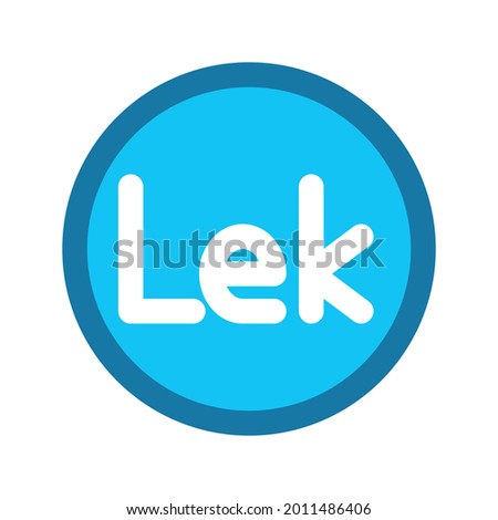 Illustration vector graphic icon of Albania Lek currency. Filled line style icon. Vector illustration isolated on white background. Perfect for website or application design.