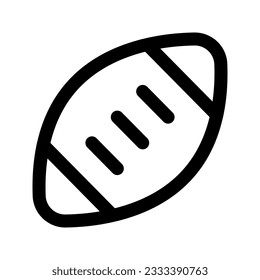 Illustration vector graphic icon of American Football. Outline Style Icon. Sport Themed Icon. Vector illustration isolated on white background. Perfect for website or application design.