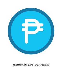 Illustration vector graphic icon of Argentina Philippines Peso currency. Filled line style icon. Vector illustration isolated on white background. Perfect for website or application design.