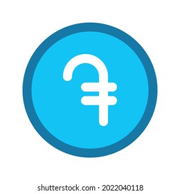 Ilustración vectorial icono gráfico de la moneda de Dram Armenia. Icono de estilo de línea relleno. Ilustración vectorial aislada en fondo blanco. Perfecto para el diseño de sitios web o aplicaciones.