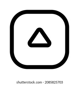 Illustration vector graphic icon of Up Arrow 2. Outline Style Icon. Vector illustration isolated on white background. Perfect for website or application design.