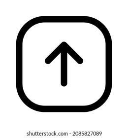 Icono gráfico vectorial de ilustración de Flecha arriba 5. Icono de estilo de esquema. Ilustración vectorial aislada en fondo blanco. Perfecto para el diseño de sitios web o aplicaciones.