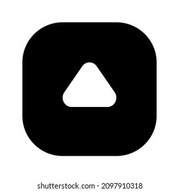 Illustration vector graphic icon of Up Arrow 2. Solid Style Icon. Vector illustration isolated on white background. Perfect for website or application design.