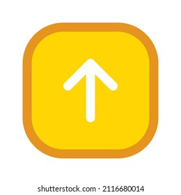 Illustration vector graphic icon of Up Arrow 5. Filled Line Style Icon. Vector illustration isolated on white background. Perfect for website or application design.