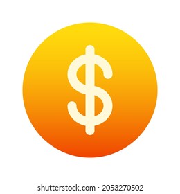 Illustration vector graphic icon of Australia, United States Dollar currency. Gradient Style Icon. Vector illustration isolated on white background. Perfect for website or application design.