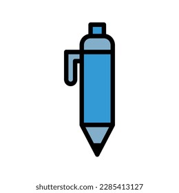 Illustration vector graphic icon of Ballpoint. Filled Line Style Icon. Education Themed Icon. Vector illustration isolated on white background. Perfect for website or application design.