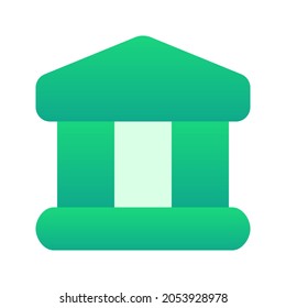 Illustration vector graphic icon of Bank Icon. Gradient Style Icon. Vector illustration isolated on white background. Perfect for website or application design.