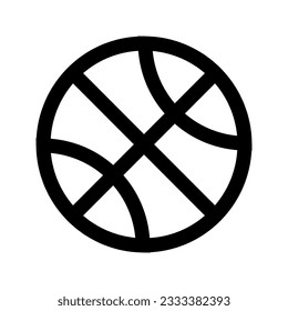 Illustration vector graphic icon of Basketball. Outline Style Icon. Sport Themed Icon. Vector illustration isolated on white background. Perfect for website or application design.