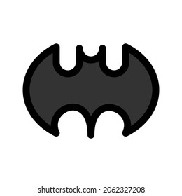 Illustration vector graphic icon of Bat. Filled Line Style Icon. Halloween Themed Icon. Vector illustration isolated on white background. Perfect for website or application design.