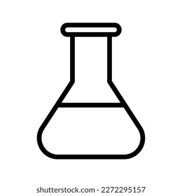 Icono gráfico vectorial de ilustración de Beaker. Icono de estilo de línea. Ilustración vectorial aislada en fondo blanco. Perfecto para el diseño de sitios web o aplicaciones.