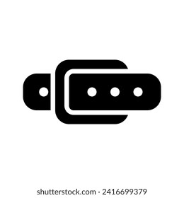 Illustration vector graphic icon of Belt. Solid Style Icon. Clothes Themed Icon. Vector illustration isolated on white background. Perfect for website or application design.