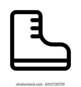 Illustration vector graphic icon of Boots. Outline Style Icon. Clothes Themed Icon. Vector illustration isolated on white background. Perfect for website or application design.