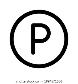 Icono gráfico vectorial de ilustración de la moneda de Botswana Pula. Icono de estilo de línea. Ilustración vectorial aislada en fondo blanco. Perfecto para el diseño de sitios web o aplicaciones.