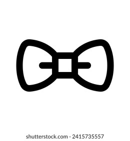 Illustration vector graphic icon of Bow Tie. Outline Style Icon. Clothes Themed Icon. Vector illustration isolated on white background. Perfect for website or application design.