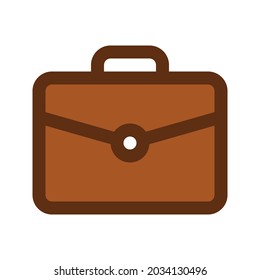 Icono gráfico vectorial de ilustración de Maletín. Icono de estilo de línea relleno. Ilustración vectorial aislada en fondo blanco. Perfecto para el diseño de sitios web o aplicaciones.