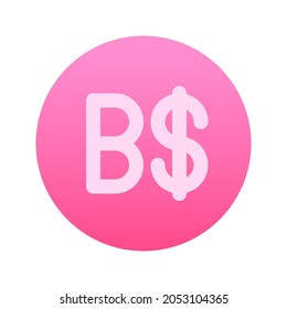 Illustration Vektorgrafik Symbol der Währung Brunei Darussalam Dollar. Farbstil-Symbol. Vektorgrafik einzeln auf weißem Hintergrund. Perfekt für Website- oder Anwendungsdesign.
