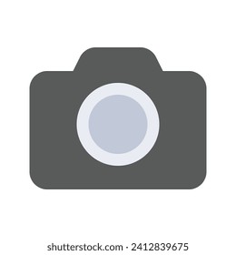 Illustration vector graphic icon of Camera. Flat Style Icon. Computer And Device Themed Icon. Vector illustration isolated on white background. Perfect for website or application design.
