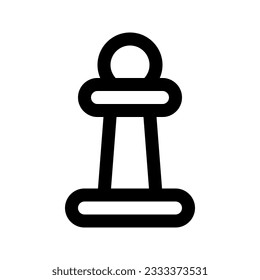 Illustration vector graphic icon of Chess. Outline Style Icon. Sport Themed Icon. Vector illustration isolated on white background. Perfect for website or application design.