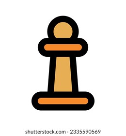 Illustration vector graphic icon of Chess. Filled Line Style Icon. Sport Themed Icon. Vector illustration isolated on white background. Perfect for website or application design.