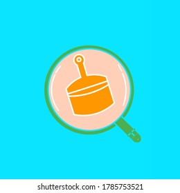 Ilustración vectorial gráfico del limpiador de iconos con fondo