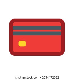 Illustration vector graphic icon of Credit Card. Filled Line Style Icon. Vector illustration isolated on white background. Perfect for website or application design.
