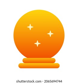 Illustration vector graphic icon of Crystal Ball. Gradient Style Icon. Halloween Themed Icon. Vector illustration isolated on white background. Perfect for website or application design.
