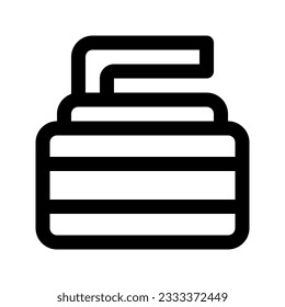 Illustration vector graphic icon of Curling. Outline Style Icon. Sport Themed Icon. Vector illustration isolated on white background. Perfect for website or application design.