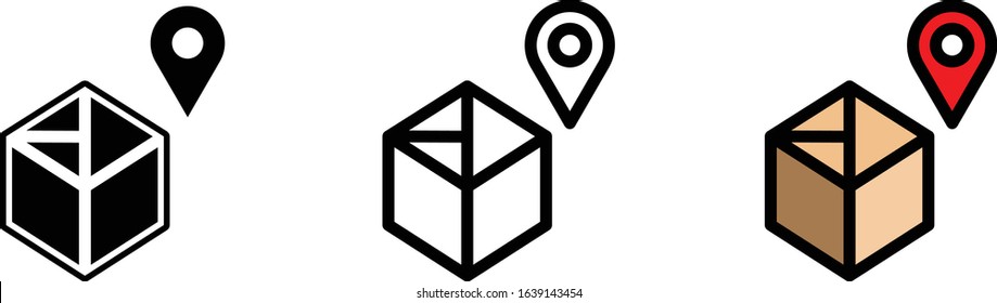 Illustration vector graphic of icon delivery location. perfect for android application, web icon, etc.