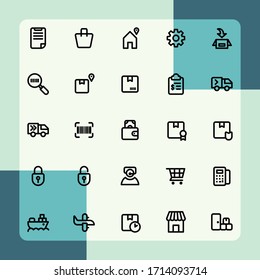 Illustration vector graphic of icon e commerce line style. perfect for presentation slide, web icon, etc.