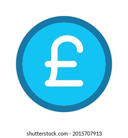 Illustration vector graphic icon of Egypt and United Kingdom Pound currency. Filled line style icon. Vector illustration isolated on white background. Perfect for website or application design.