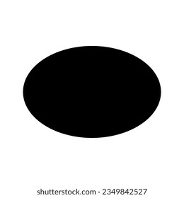 Illustration vector graphic icon of Ellipse. Solid Style Icon. Shape Themed Icon. Vector illustration isolated on white background. Perfect for website or application design.