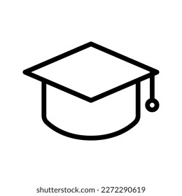 Illustration vector graphic icon of Graduation. Line style icon. Vector illustration isolated on white background. Perfect for website or application design.