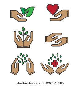 illustration vector graphic of icon hand 