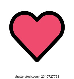 Illustration vector graphic icon of Heart. Filled Line Style Icon. Shape Themed Icon. Vector illustration isolated on white background. Perfect for website or application design.