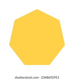 Illustration vector graphic icon of Heptagon. Flat Style Icon. Shape Themed Icon. Vector illustration isolated on white background. Perfect for website or application design.