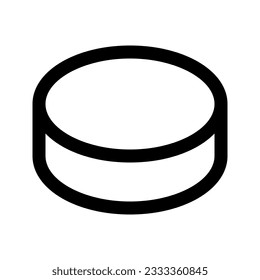 Illustration vector graphic icon of Hockey Ball. Outline Style Icon. Sport Themed Icon. Vector illustration isolated on white background. Perfect for website or application design.