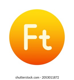 Illustration vector graphic icon of Hungary Forint currency. Gradient Style Icon. Vector illustration isolated on white background. Perfect for website or application design.