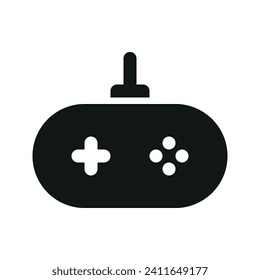 Icono gráfico vectorial de ilustración de Joystick. Icono de estilo sólido. Icono Temático De Equipo Y Equipo. Ilustración vectorial aislada en fondo blanco. Perfecto para el diseño de sitios web o aplicaciones.