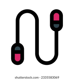 Illustration vector graphic icon of Jump Rope. Filled Line Style Icon. Sport Themed Icon. Vector illustration isolated on white background. Perfect for website or application design.