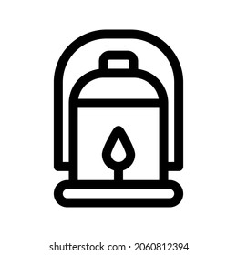 Illustration vector graphic icon of Lantern. Outline Style Icon. Halloween Themed Icon. Vector illustration isolated on white background. Perfect for website or application design.
